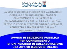AVVISO DI SELEZIONE PUBBLICA STAFF DEL SINDACO