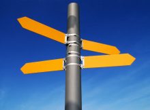 Cartello con indicazioni