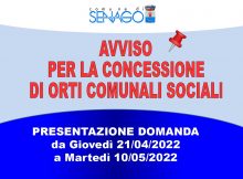 Bando concessione orti comunali DAL 21 APRILE AL 10 MAGGIO 2022