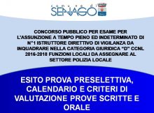 POLIZIA LOCALE ESITI PRESELETTIVA